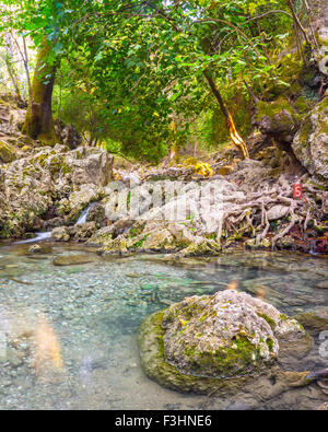 La belle vallée de la sept sources, 'l'EPTA Piges' à l'attrait naturel de l'île de Rhodes, Dodécanèse, Grèce Europe Banque D'Images