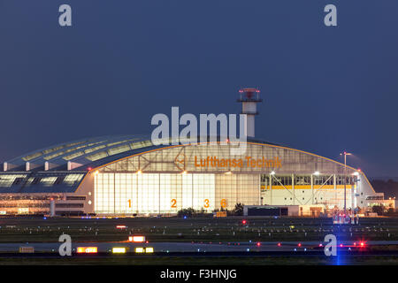 Technique Lufthansa Hangar à l'aéroport de Francfort Banque D'Images