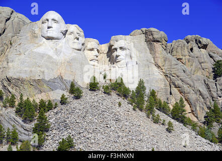 Mount Rushmore National Memorial, symbole d'Amérique situé dans les Black Hills, Dakota du Sud, USA Banque D'Images