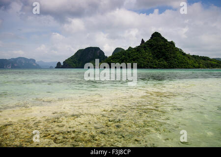 Vue de l'île Snake (également connu sous le nom de Vigan Island) - Palawan, Philippines Banque D'Images