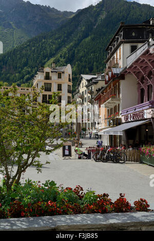 Place Balmat, Chamonix Mont Blanc, Alpes, Haute Savoie, France, Europe Banque D'Images