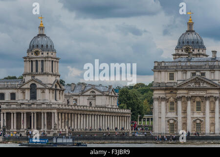 La vue sur la rivière prises au cours de la Royal Greenwich Tall Ships Festival. Banque D'Images