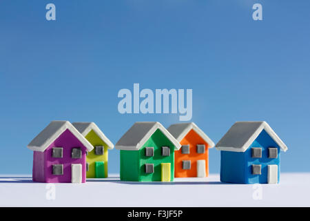 Maisons modèles de pâte à modeler Banque D'Images