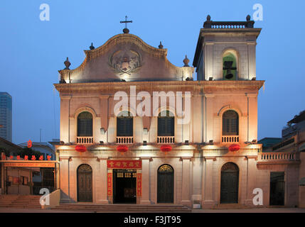 La Chine, Macao, l'église St Lazare, Banque D'Images