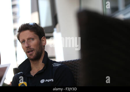 Sochi, Russie. 05Th Oct, 2015. Sport Automobile : Championnat du Monde de Formule 1 de la FIA 2015, Grand Prix de la Russie, # 8 Romain Grosjean (FRA, Lotus F1 Team), Crédit photo : dpa alliance/Alamy Live News Banque D'Images