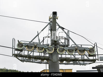 Le mécanisme de levage de ski à l'automne la préparation pour la saison d'hiver Banque D'Images