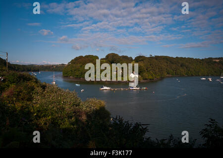 Vue sur le fleuve et la rivière Truro Tresillian vu de Malpas Cornwall England UK Banque D'Images