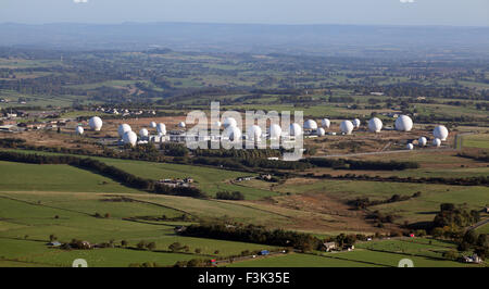 Vue aérienne de Menwith Hill près de Harrogate, North Yorkshire Banque D'Images