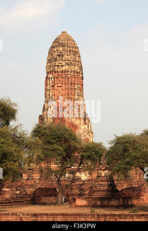 La Thaïlande, Ayutthaya, Wat Phra Ram, temple bouddhiste, Banque D'Images