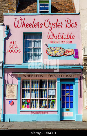 Wheelers Oyster Bar sur la rue principale de Whitstable, Kent, England, UK Banque D'Images