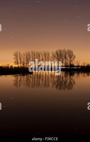 Paysage au clair de lune nocturne à Limburg Banque D'Images