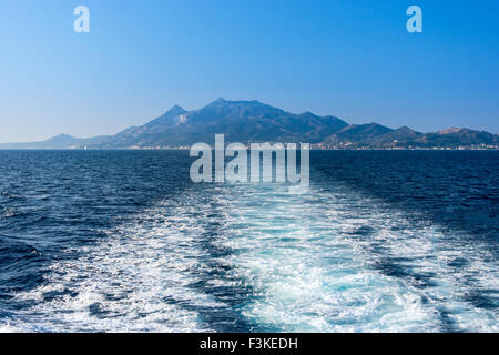 De magnifiques vues sur la mer sur l'île de Zakynthos en Grèce Banque D'Images