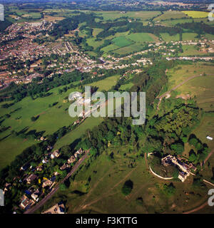 Vue aérienne de la partie sud de Stroud dans les Cotswolds Gloucestershire Banque D'Images