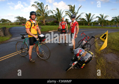 La bicyclette dans Heleakala National Park à partir de la route 365 à l'intersection de Hana. Maui. Hawaii. C'est la fameuse 'Cycl Banque D'Images