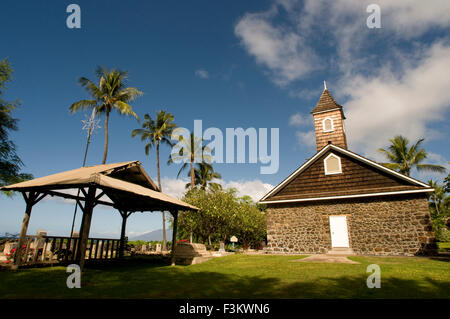 J'Kalaeala Congregational Church. Makena. Maui. Hawaii. J'Keawala Congregational Church fondée en 1832 sur l'île de Ma Banque D'Images