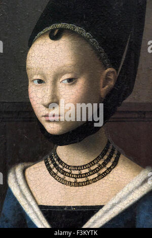 Berlin. L'Allemagne. Petrus Christus (c.1410/1420 - 1475/1476), Portrait d'une jeune fille (détail), vers 1470, Gemäldegalerie. Banque D'Images