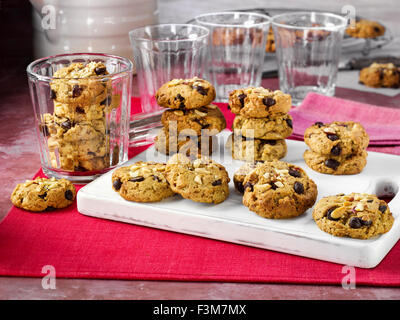 Biscuits aux pépites de chocolat Banque D'Images