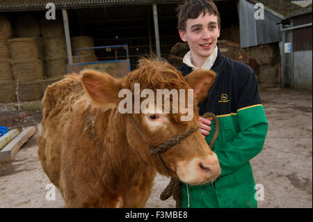 Brymore Academy,une ferme-école qui enseigne l'agriculture et de développement des compétences en agriculture et ont leurs propres produits laitiers Bovins, porcs et moutons,.Un UK Banque D'Images