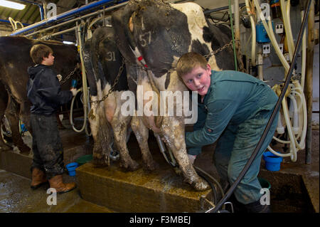 Brymore Academy,une ferme-école qui enseigne l'agriculture et de développement des compétences en agriculture et ont leurs propres produits laitiers Bovins, porcs et moutons,.Un UK Banque D'Images