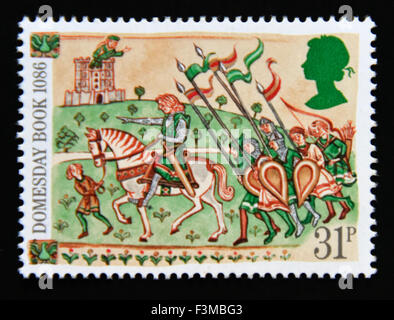 Timbre-poste. La Grande-Bretagne. La reine Elizabeth II. 1986. 900ème. Anniversaire de Doomsday Book. 31p. Banque D'Images