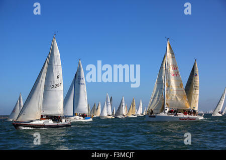 2015, J P Morgan le Tour de l'île, l'Île Ronde de course Race, Cowes, île de Wight, Banque D'Images