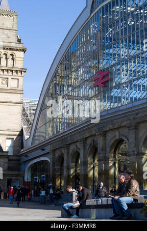 La gare de Lime Street, Liverpool, Merseyside, Royaume-Uni Banque D'Images