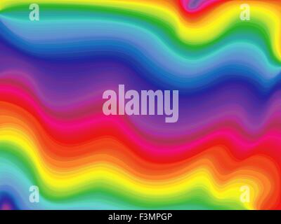 Résumé motif ondulé, arc-en-ciel avec les couleurs du spectre visible, dessin à la main vector illustration Illustration de Vecteur