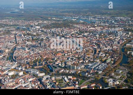 France, Bas Rhin (67), Strasbourg (vue aérienne) Banque D'Images