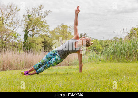 Côté femme en planche Banque D'Images