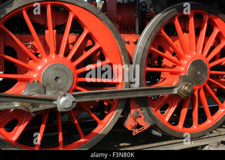 Les roues de la locomotion à vapeur Banque D'Images