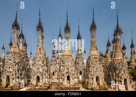 Kakku pagodes. L'un des plus grands de l'Asie et les plus spectaculaires monuments antiques est un merveilleux nommé Pagode Kakku. Banque D'Images