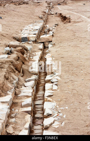 Site archéologique des ruines de Pachacamac 40 km au sud-est de Lima, Pérou Banque D'Images