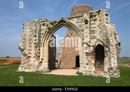 St Benet's Abbey, voûtes en pierre, dans les Norfolk Broads, Norfolk, Angleterre, Royaume-Uni, Europe. Situé sur la rivière Bure Norfolk Banque D'Images