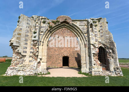 St Benet's Abbey, voûtes en pierre, dans les Norfolk Broads, Norfolk, Angleterre, Royaume-Uni, Europe. Situé sur la rivière Bure Norfolk Banque D'Images