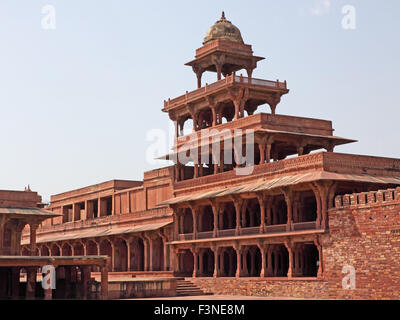 Partie de la seizième siècle ville de Fatehpur Sikri au Rajasthan qui a été construit pour être la capitale politique de l'Inde Banque D'Images