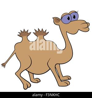 Camel isolé sur fond blanc. Dessin à la main cartoon vector illustration Illustration de Vecteur