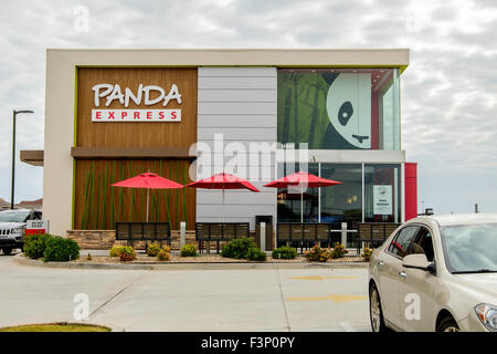 Panda Express, un restaurant chinois de la chaîne servant des repas rapides à Oklahoma Cily, Oklahoma, USA. Banque D'Images