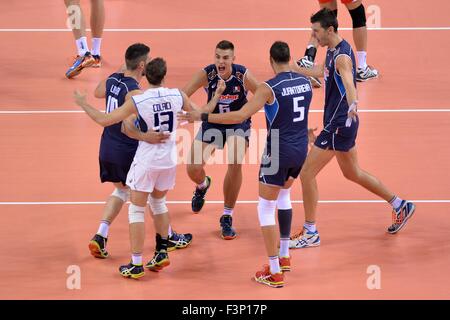 Turin, Italie. 10 Oct, 2015. 2015 Championnat d'Europe Hommes - Poule B : Croatie contre l'Italie au Palavela, Turin (Italie) Banque D'Images