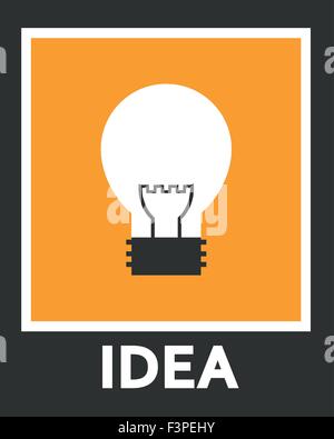 L'icône de style simple ampoule. Vector design electro Illustration de Vecteur