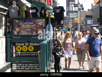 Canal d'entrée Street Station dans le quartier chinois de Manhattan,,New York City, Banque D'Images