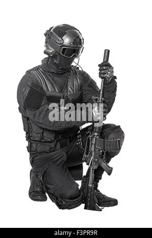 Agent de police SWAT Banque D'Images