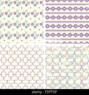 Des formes géométriques symétriques carré triangle. Fabric pattern Illustration de Vecteur