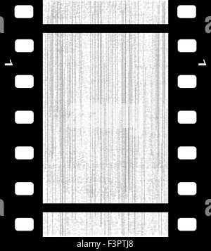 Une bande de film vierge avec grain et les dommages Banque D'Images