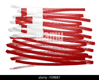 Flag illustration réalisée avec stylo - Tonga Banque D'Images