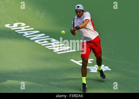 Shanghai, Chine. 12 octobre, 2015. ZE Zhang (CHN) pendant son match contre (SVK) MARTIN KLIZAN au cours de la Rolex Masters 2015 de Shanghai. Credit : Marcio Machado/ZUMA/Alamy Fil Live News Banque D'Images