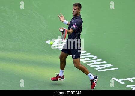 Shanghai, Chine. 12 octobre, 2015. (SVK) MARTIN KLIZAN pendant son match contre ZE Zhang (CHN) au cours de la Rolex Masters 2015 de Shanghai. Credit : Marcio Machado/ZUMA/Alamy Fil Live News Banque D'Images