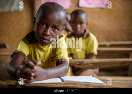 L'école rurale, à l'ouest de l'Ouganda, l'Afrique Banque D'Images