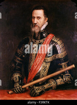 Tiziano Vecellio - Titien - Portrait de Fernando Alvarez de Toledo, duc d'Alba - Musée du Prado, Madrid Banque D'Images