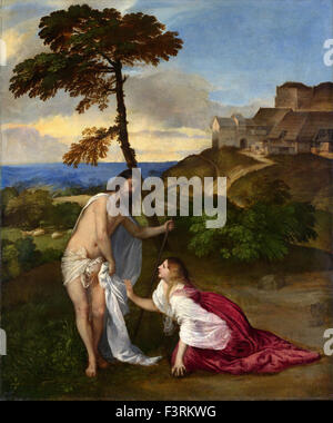 Tiziano Vecellio - Titian - Noli Me Tangere Banque D'Images