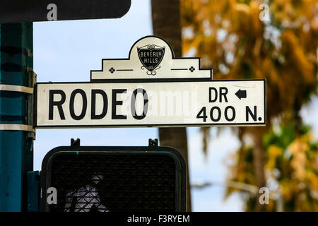 Plaque de Rue Rodeo Drive à Beverly Hills, en Californie Banque D'Images